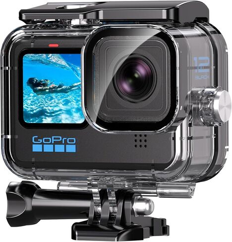 Waterproof Case for GoPro Hero 12 Black/Hero 11 Black/Hero 10 Black/Hero 9 Black, 230FT/70M Underwater Diving Housing Protective Case with Jaws Flex Clamp Mount in Saudi Arabia