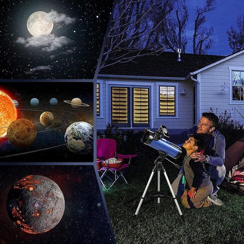 Telescope for Beginners,115mm Aperture 500mm AZ Mount Photography Tripod 29.9-46.6In Astronomical Reflector Telescope for Adults Kids, Portable Travel Telescope with Backpack Phone Adapter in Saudi Arabia