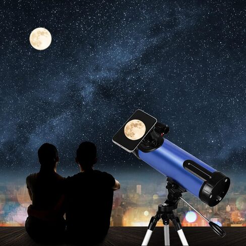 Telescope for Beginners,115mm Aperture 500mm AZ Mount Photography Tripod 29.9-46.6In Astronomical Reflector Telescope for Adults Kids, Portable Travel Telescope with Backpack Phone Adapter in Saudi Arabia