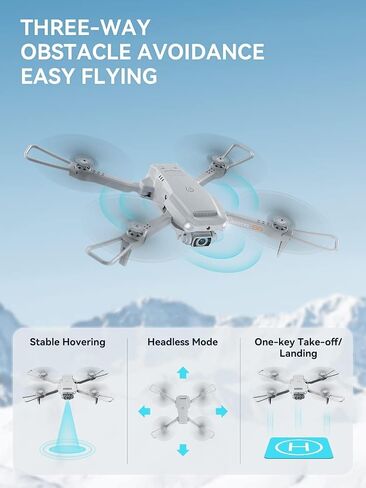 Drones with Camera for Adults 4K- S60 Foldable FPV RC Quadcopter with App Control - Obstacle Avoidance, Waypoint Fly, Altitude Hold, Roll Mode, Headless Mode, 2 Batteries in Saudi Arabia