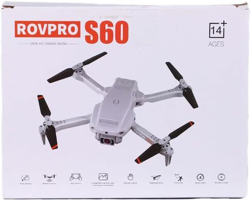 Drones with Camera for Adults 4K- S60 Foldable FPV RC Quadcopter with App Control - Obstacle Avoidance, Waypoint Fly, Altitude Hold, Roll Mode, Headless Mode, 2 Batteries in Saudi Arabia