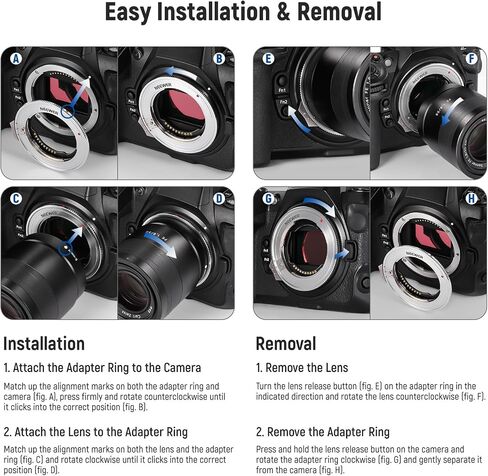 NEEWER FE/E Mount Lens to Z Mount Camera Auto Focus Converter مع تحديث البرامج الثابتة المتوافقة مع Tamron Sony Sigma FE/E Lens Nikon Z Mount Camera، غير متوافق مع عدسات Zeiss Batis، NW-ETZ Pro in Saudi Arabia