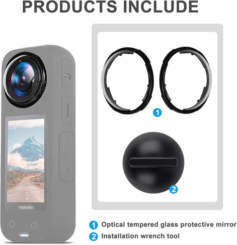 Insta 360 X4 Tempering Glass Lens Guards Case 10H Hardness, Lens Protector Cover for Insta360 X4 Accessorie in Saudi Arabia