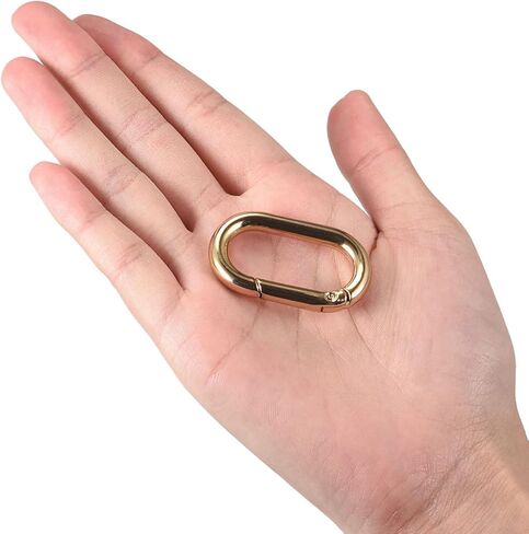 uxcell Spring Oval Ring, Round Spring Snap Clip Trigger Spring Keyring Buckle for Bags Purses Keychain in Kuwait