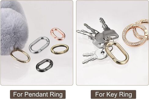 uxcell Spring Oval Ring, Round Spring Snap Clip Trigger Spring Keyring Buckle for Bags Purses Keychain in Kuwait