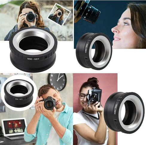 محول تركيب عدسة AiknowFoto، عدسة M42 إلى محول NEX E-Mount، متوافق مع Sony Alpha NEX-7 NEX-6 NEX-5N NEX-5 NEX-C3 NEX-3 in Saudi Arabia
