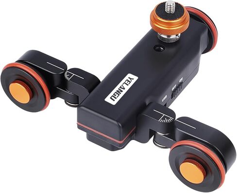 YELANGU 3 Wheel Wireless Camera Slider - Motorized Slider with Wireless Remote Control, USB Charging, Adjustable Speed for DSLR/Microslite/Gopro/Mobile Phones - Compact, Foldable in Kuwait