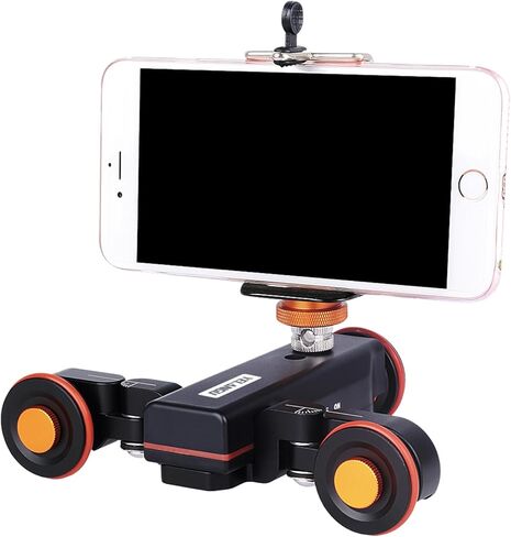 YELANGU 3 Wheel Wireless Camera Slider - Motorized Slider with Wireless Remote Control, USB Charging, Adjustable Speed for DSLR/Microslite/Gopro/Mobile Phones - Compact, Foldable in Kuwait