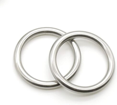 5 قطع من حلقات دائرية من الفولاذ المقاوم للصدأ من هامينلر بسمك 6 مم حلقات معدنية ملحومة شديدة التحمل لتعليق سلة الزهور وإكسسوارات الأجهزة (معرف 50 مم) in Kuwait