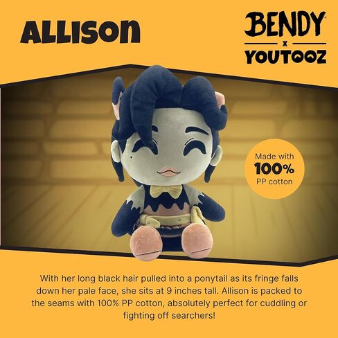 لعبة Youtooz Allison Plush 9IN، دمية أليسون الناعمة القابلة للتجميع من Bendy and The Dark Revival، من مجموعة Youtooz Plush in Kuwait