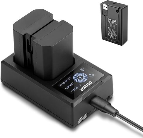 مجموعة بطارية وشاحن بديلة NP-FZ100، بطاريات 2280 مللي أمبير مع شاحن USB مزدوج وكابل شحن، متوافقة مع Sony FX3 FX30 a1 a9 II a9 a7R IV a7S III a7 III a7 IV a7C a6600، عبوتان in Kuwait