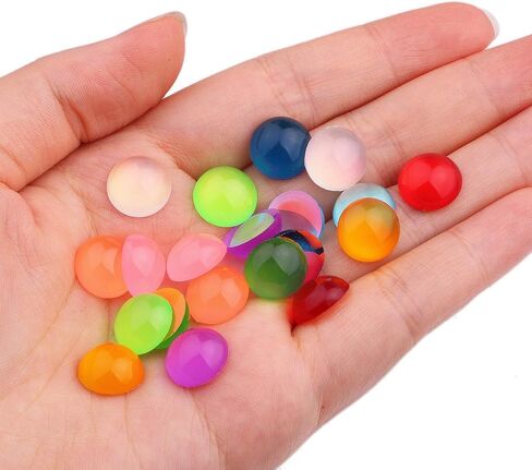 200 مزيج اللون 12 مللي متر مستديرة راتنج مسطح كابوشون النقش فو Druzy كبوشن حورية البحر ديكو صنع المجوهرات in Kuwait