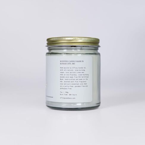 نفحات شمعة برطمان Effing Candle Co. 7 أونصة: الكستناء المحمص والروم (الجان المخمور) in Saudi Arabia