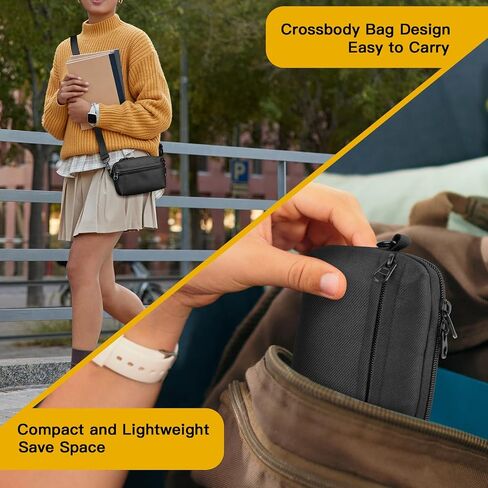 Travel Case Compatible with Canon Ivy 2 Mini Photo Printer/Ivy CLIQ+2 CLIQ 2 CLIQ+ Instant Camera Printer, Storage Bag for KODAK Step/HP Sprocket 2x3 Mobile Photo Mini Printer, Black in Saudi Arabia