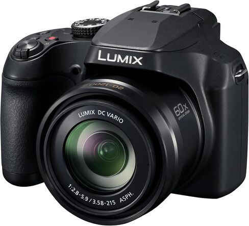 Panasonic LUMIX FZ80D Point and Shoot Digital Camera 4K Photo/Video Recording with Power Optical Image Stabilizer, Vlogging Camera with 60X Optical Zoom & 20-1200mm Wide-Angle Lens - DC-FZ80D | Vlogging with 60X Optical Zoom, 20-1200mm Wide-Angle - DC in Kuwait