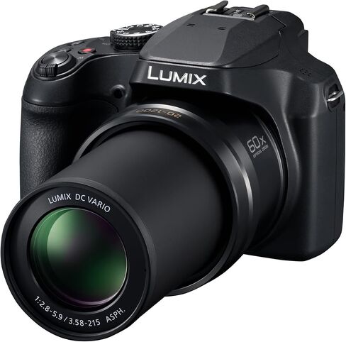 Panasonic LUMIX FZ80D Point and Shoot Digital Camera 4K Photo/Video Recording with Power Optical Image Stabilizer, Vlogging Camera with 60X Optical Zoom & 20-1200mm Wide-Angle Lens - DC-FZ80D | Vlogging with 60X Optical Zoom, 20-1200mm Wide-Angle - DC in Kuwait