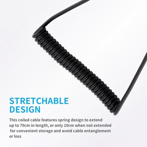 3.5mm to N3 Camera Shutter Release Cable Remote Control Cord Speedlight Flash Trigger Connect Spring Coiled Wire Cord for Nikon Z7 Z7II Z6 Z6II Z5 D750 D780 P1000 D7500 D7200 D5600 in Saudi Arabia