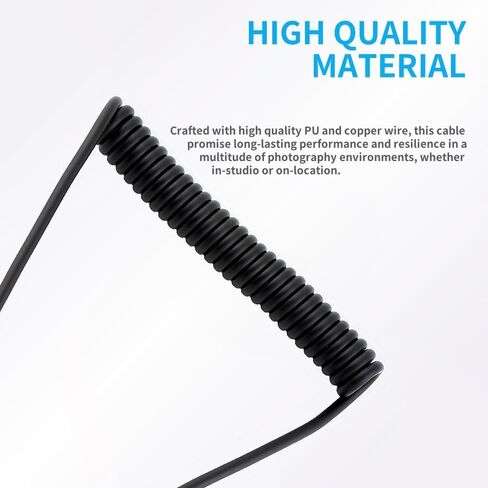 3.5mm to N3 Camera Shutter Release Cable Remote Control Cord Speedlight Flash Trigger Connect Spring Coiled Wire Cord for Nikon Z7 Z7II Z6 Z6II Z5 D750 D780 P1000 D7500 D7200 D5600 in Saudi Arabia
