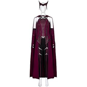 Women Men Cosplay Costume Red Cloak Top Pants Full Set Adults Halloween Party Fancy Dress Up Outfits