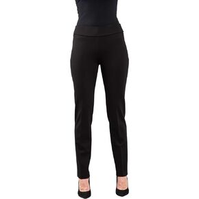 Lena Gabrielle Women's Kick Flare Ankle Ponte Black Pant