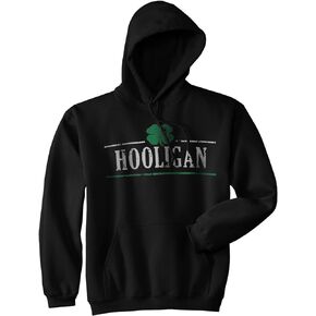 Crazy Dog T-Shirts Hooligan Shamrock Funny Saint St Patricks Day Drinking Hoodie For Paddys Day