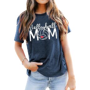 Volleyball T-Shirt Women Volleyball Mom Shirts Volleyball Game Day Shirt Volleyball Gift Shirt Volleyball Graphic Shirts