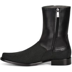 FRANCO CUADRA Men's Dress Boots in Genuine Stingray Leather Black