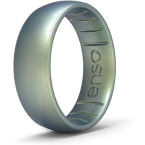 Enso Rings Classic Elements Silicone Ring – Wedding Engagement Band – 6.6mm Wide, 1.75mm Thick (Volcanic Ash, 7)