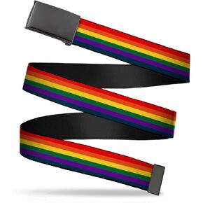 Buckle-Down mens Buckle-down Web Rainbow 1.25" Belt, Multicolor, 1.25 Wide - Fits up to 42 Pant Size US