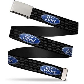 Buckle-Down Men's Web Belt Ford, Multicolor, 1.25" Wide-Fits up to 42" Pant Size