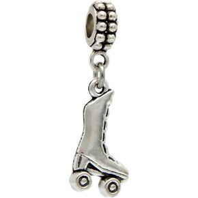 Dangle Roller Skate Shoe Charm Bead for Charms Bracelets