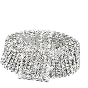 Silver Rhinestone Belt Shiny Crystal Ladies Waist Belt for Women Girls Exquisite Jeans Dress Jewelry Gift