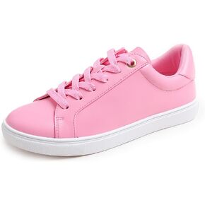 FEVERSOLE Women's Fashion Lightweight Spring Summer Vegan Leather Sneaker Casual Comfort Walking Shoes