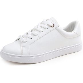 FEVERSOLE Women's Fashion Lightweight Spring Summer Vegan Leather Sneaker Casual Comfort Walking Shoes