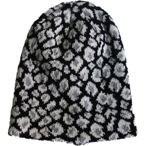 IHAUIUE Leopard Print Beanie Hat Cheetah Pattern Skull Cap Double Layer Cuffed Watch Hats for Women, Men