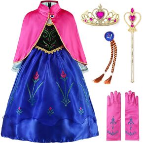 Girl's Snow Party Princess Costume Dress Up Play with Accessories