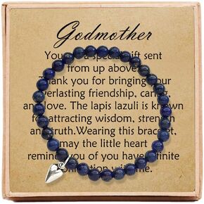 Godmother Gift - Bead for Godmother Bracelet with Message Card & Gift Box - Godmother Gifts from Godchild