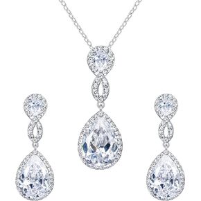 EVER FAITH Wedding 8-Shape Zircon Jewelry Set Austrian Crystal