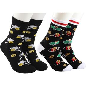 MBMSO 2 Pairs I'd Rather be Playing Pickleball Socks Pickleball Novelty Gifts for Pickleball Lover Pickleball Player Gifts