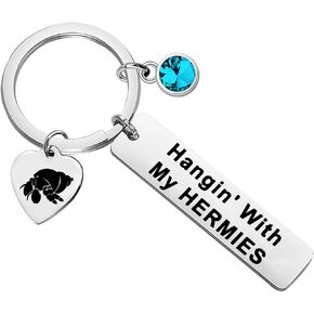 OKEYCH Hermit Crab Lover Gift Hangin' With My Hermies Keychain Hermit Crab Jewelry Hermit Crab Mom Gift