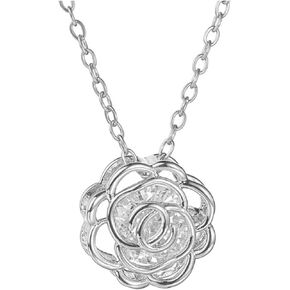 Gold Plated Hollow Style Rose Flower Leverback Earrings with Clear Swarovski Elements Crystal Fashion Jewelry for Women