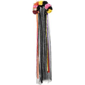 Vividsun Mexican Rose Flower Crown Day of the Dead Flower Headband Butterflies Flower Crown Costume Headpiece
