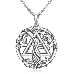 Sobriety Necklace for Women Sobriety Gifts Abalone Shell Tree of Life Necklace 925 Sterling Silver Alcoholics Sober Recovery Symbol