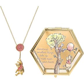 Disney Winnie the Pooh Jewelry Box Set – 18" Flash Plated Winnie the Pooh Necklace and Glass Jewelry Box - Official License in Saudi Arabia
