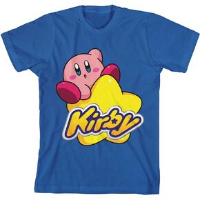 Kirby On A Star Boy's Blue T-Shirt