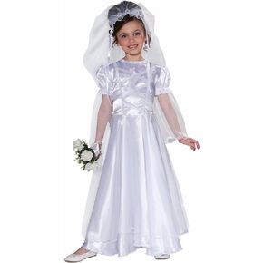 Forum Novelties Little Bride Wedding Belle Child Costume Dress and Veil, Medium