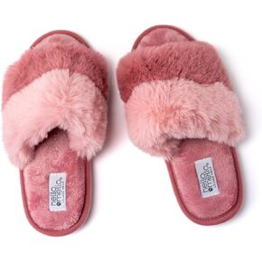 Hello Mello Cotton Candy Stylish Comfy Eco-Friendly Indoor Outdoor Super Plush Open Toe Puff Slippers for Women and Girls