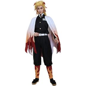 miccostumes Men's Cosplay Costume Flame Pillar of the Slaying Corps Outfit