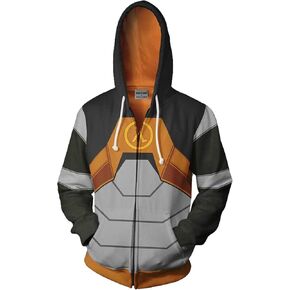 Unisex Game Brown Hoodie Sweatshirt Cosplay Costume Pullover Top