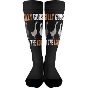 Funny Silly Goose Socks Women Cute Socks for Women Silly Goose On The Loose Socks Thigh High Socks
